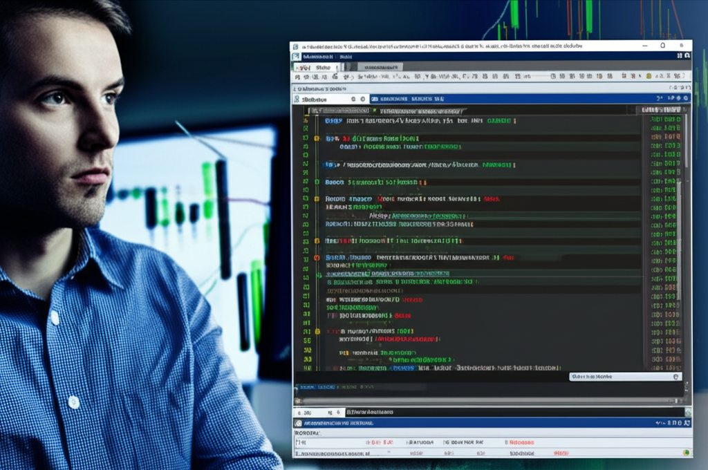 Debugger do MetaEditor exibindo código MQL5 com breakpoints e análise de variáveis em tempo real.